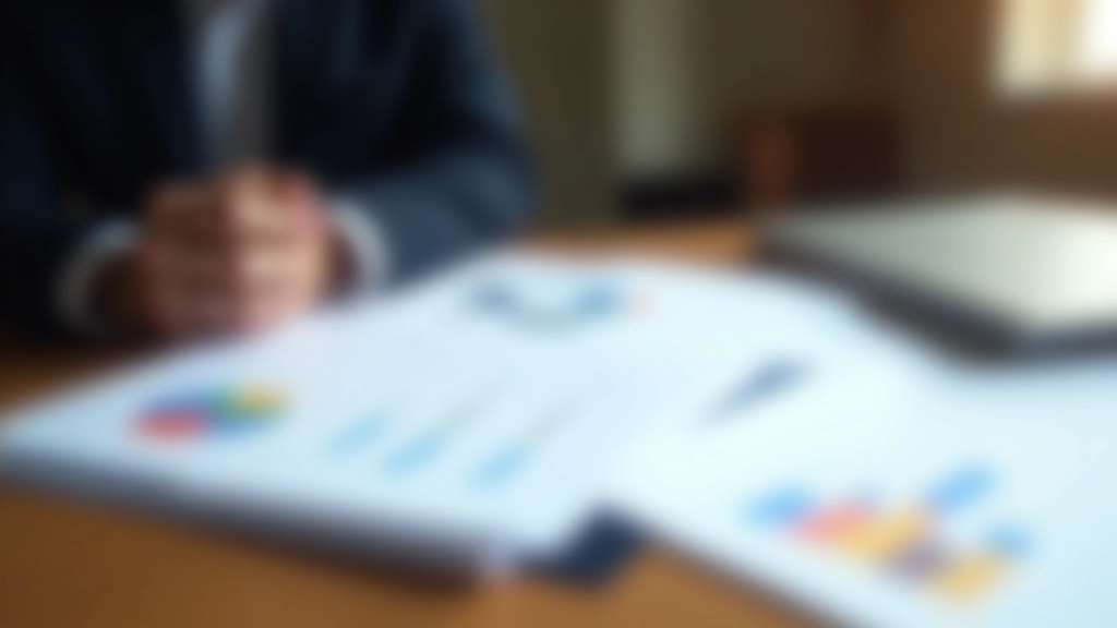 Documents de rapport économique empilés avec graphiques colorés et notes manuscrites d'analyse